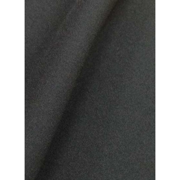 Ткань Габардин черный шир.150 см (35м. в рул)